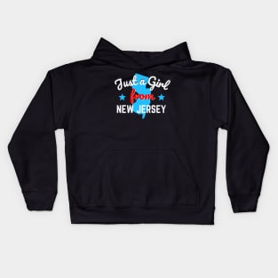 Just A Girl From New Jersey USA State Kids Hoodie